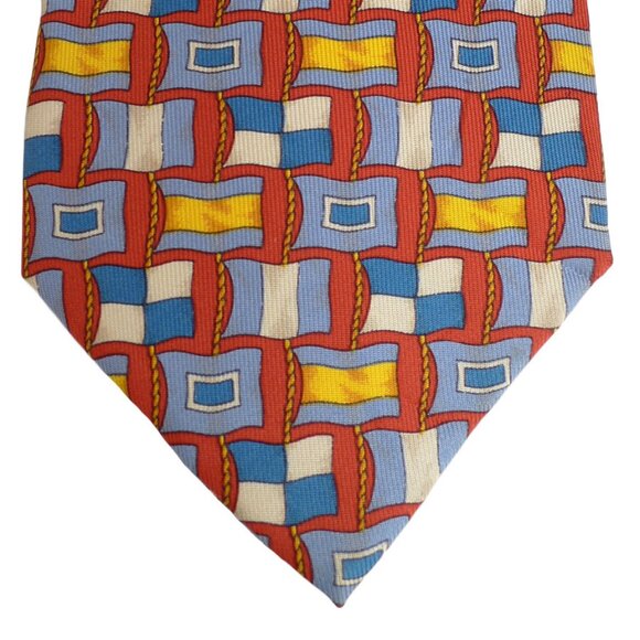 NWOT Gucci Yachting Signal Flags Print Silk Tie - Picture 2 of 6
